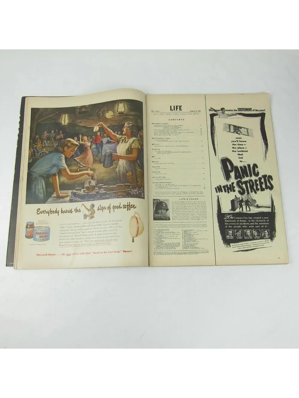 LIFE Magazine August 1950 Peg-Leg Admiral John Hoskins, Korean War, Marie Wilson